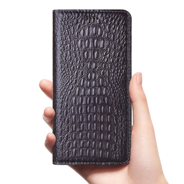 Magnetic Flip Wallet  Vintage Genuine Leather Galaxy S Case - DealJustDeal