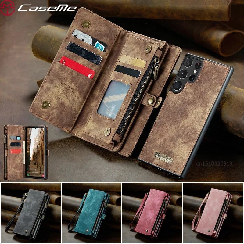 Lanyard Flip Leather Wallet Card Galaxy A, Note and S Case - DealJustDeal