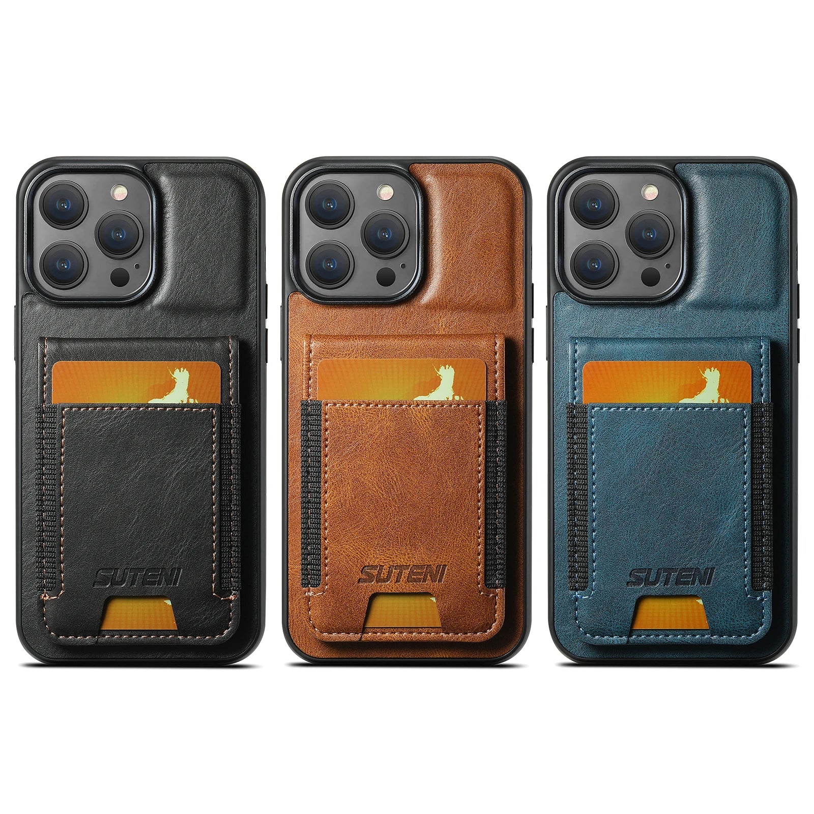 Magnet Flip Wallet Kickstand Leather iPhone Case - DealJustDeal