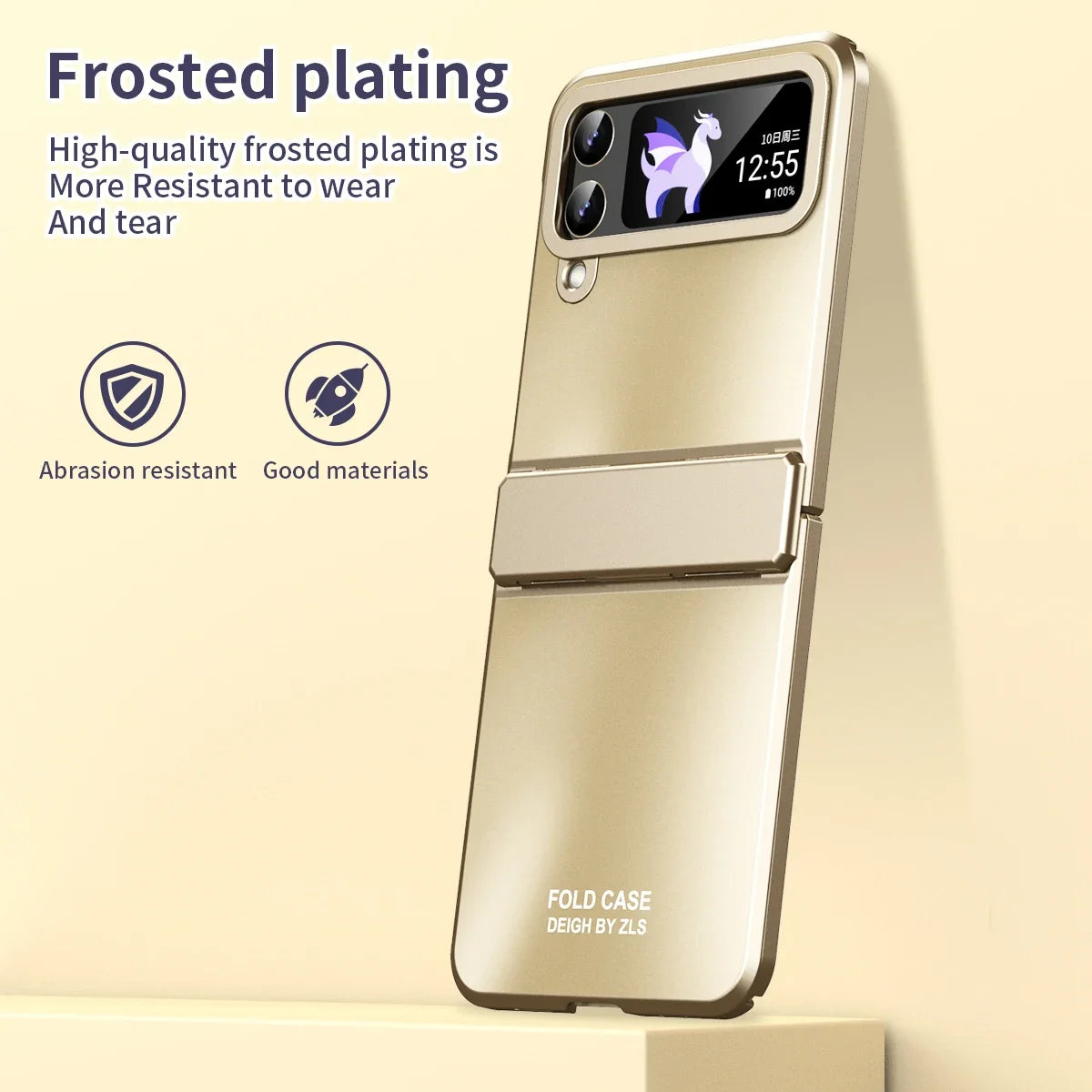 Hinge Plastic Back Electroplated Galaxy Z Flip Case - DealJustDeal