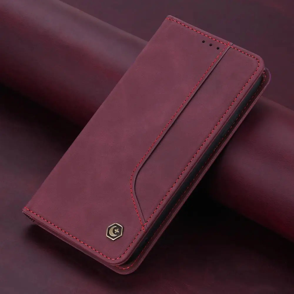 Magnetic Flip Wallet Leather Galaxy A Case - DealJustDeal