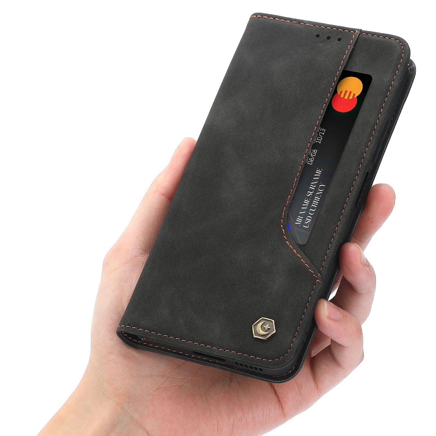 Wallet Magnetic Card Holder Leather Galaxy A Case - DealJustDeal