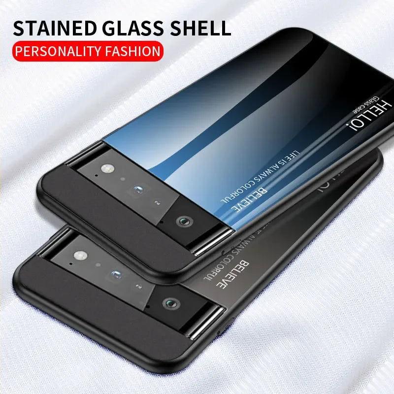 Gradient Tempered Glass Cover Google Case - DealJustDeal