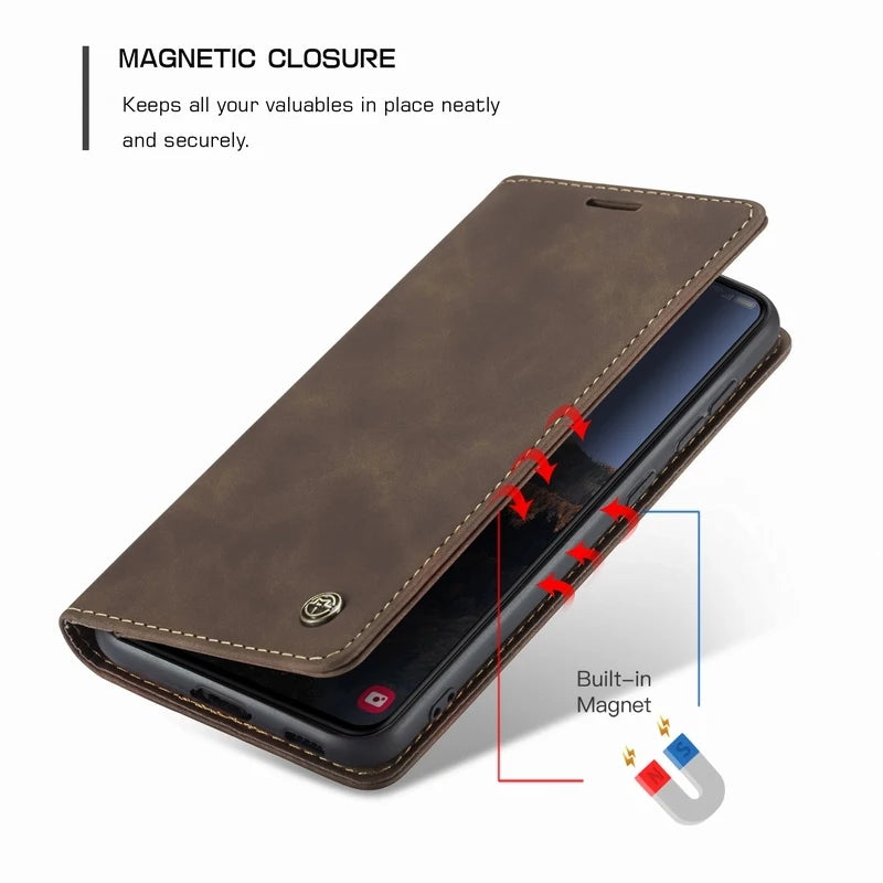 Flip Wallet Leather Galaxy Case - DealJustDeal