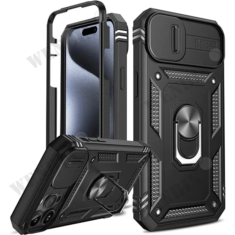 Heavy Duty with Camera 360 Degree Kickstand iPhone Case - DealJustDeal