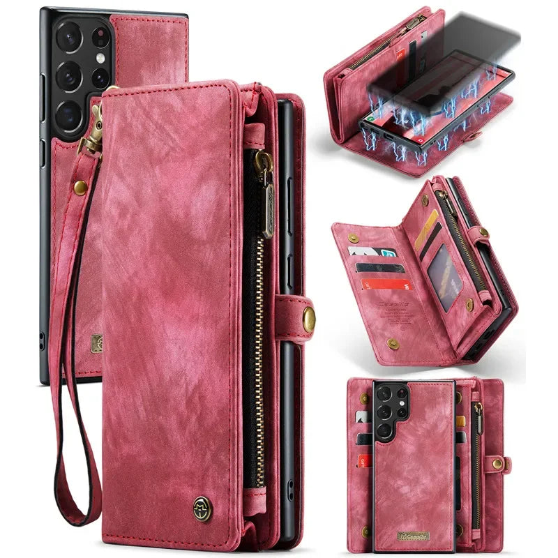 Lanyard Flip Leather Wallet Card Galaxy A, Note and S Case - DealJustDeal