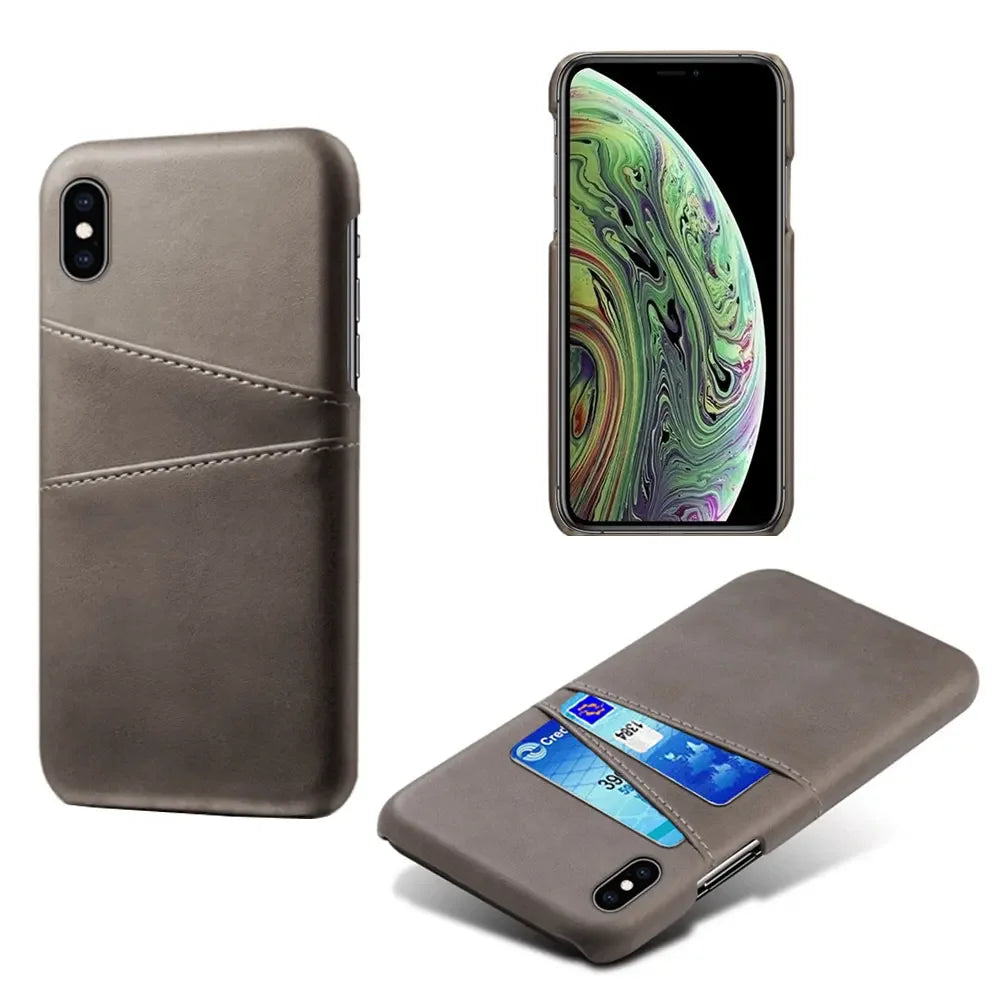 Card Pocket Leather iPhone Case - DealJustDeal