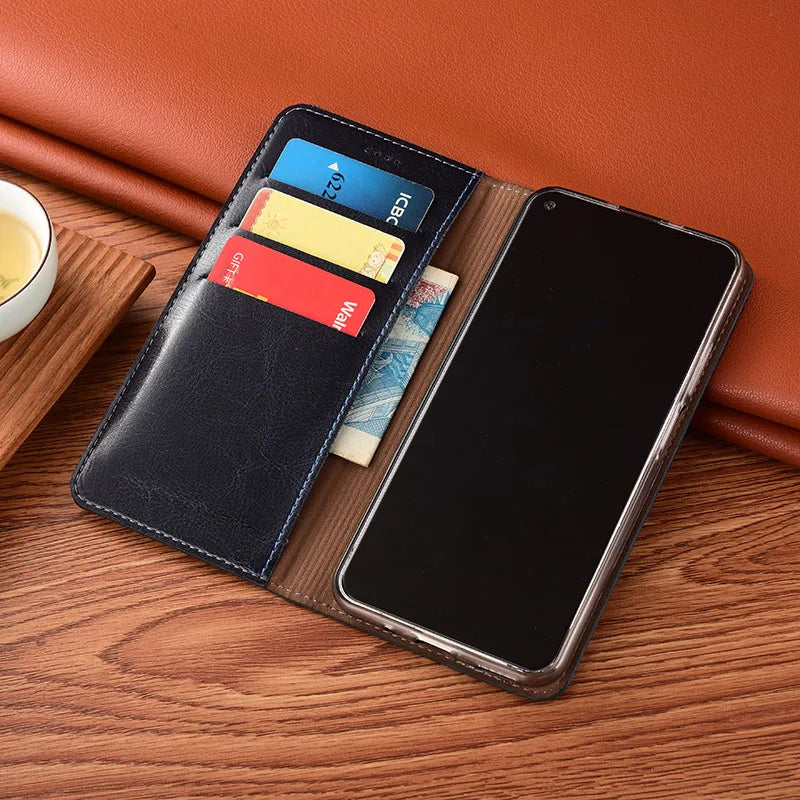 Genuine Leather Magnetic Flip Google Case - DealJustDeal