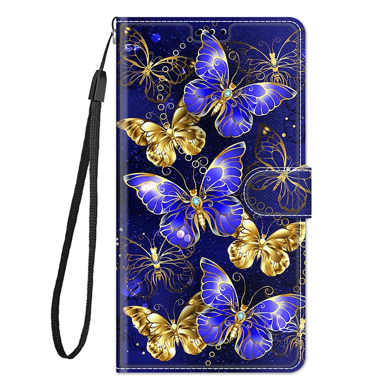 Butterfly Pattern Wallet Flip Magnetic Leather Google Case - DealJustDeal