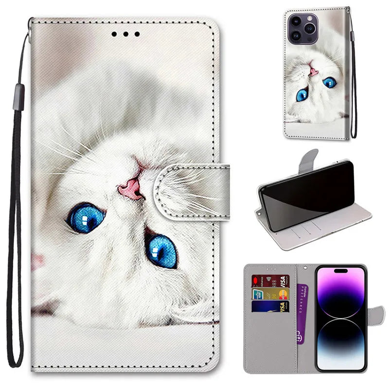 Wallet Stand Book Flip Leather Galaxy A Case - DealJustDeal