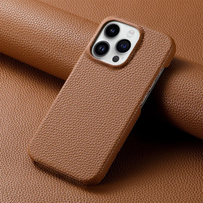Slim Litchi Grain Leather iPhone Case - DealJustDeal