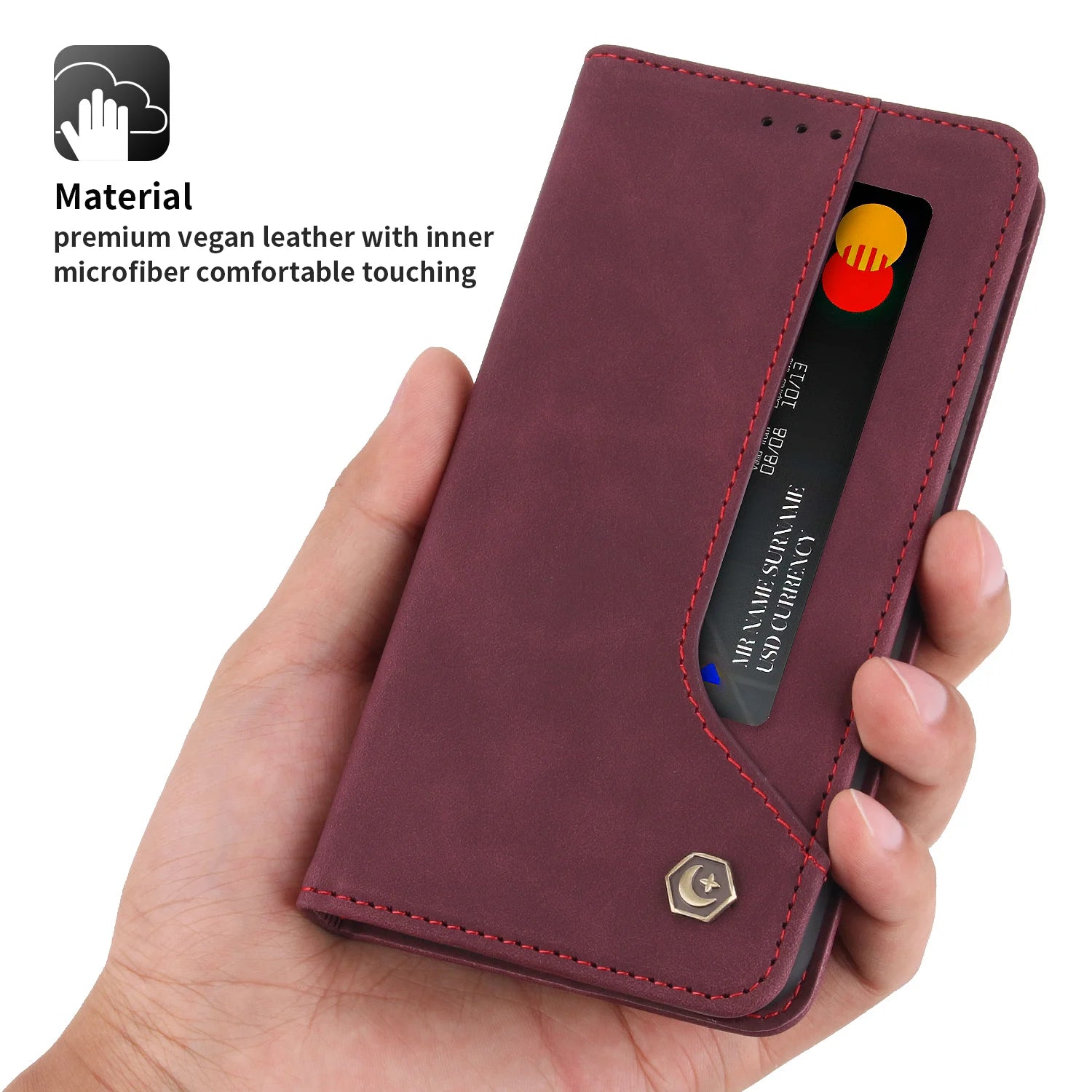 Magnetic Flip Leather Wallet Galaxy A and M Case - DealJustDeal