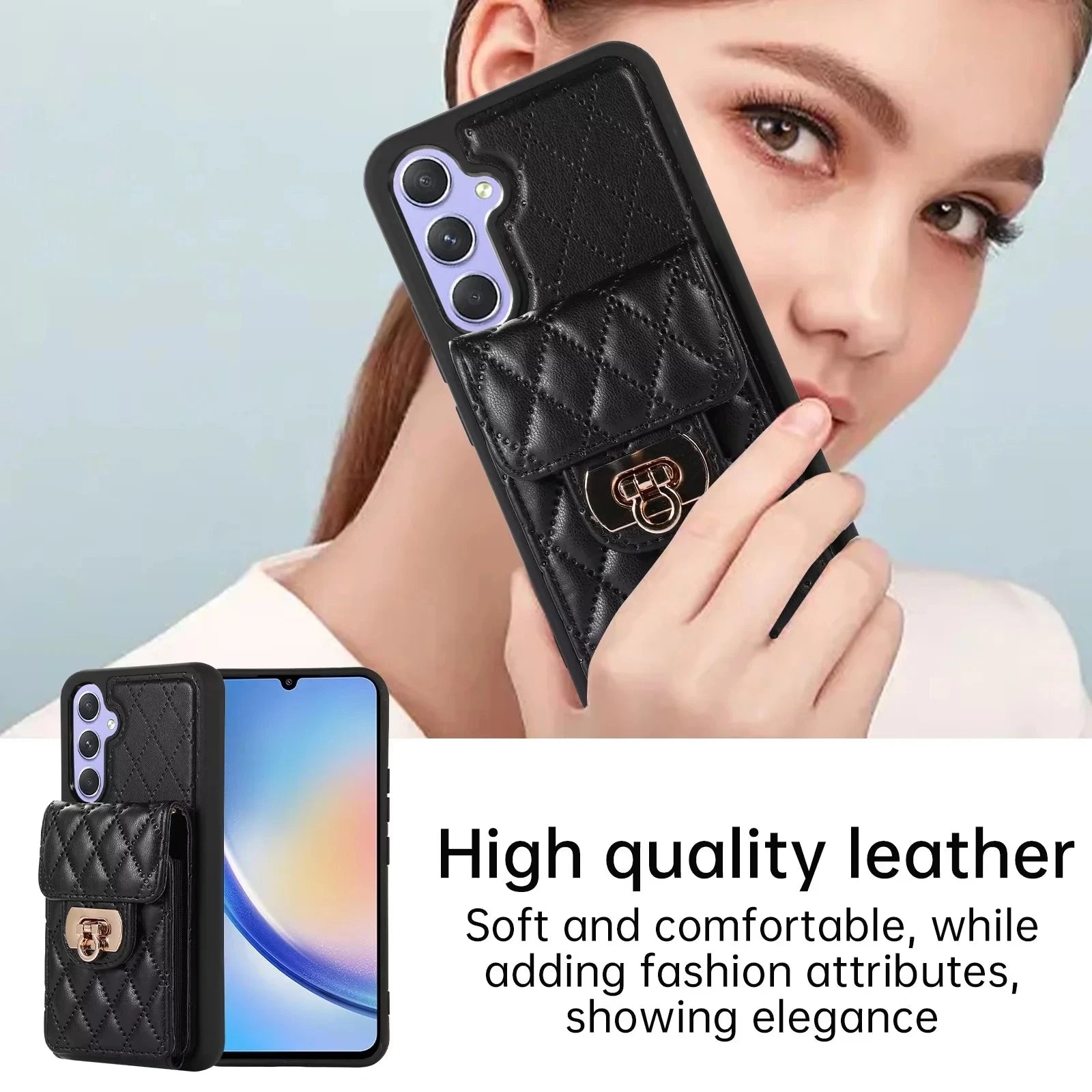 Wallet Cards Slot Leather Galaxy A Case - DealJustDeal