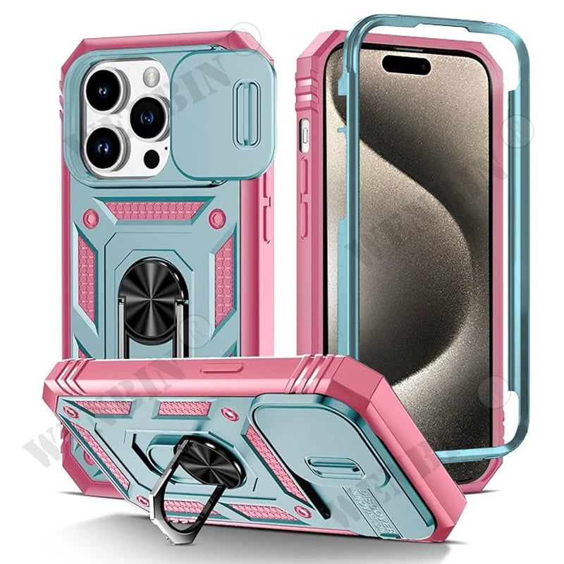 Heavy Duty with Camera 360 Degree Kickstand iPhone Case - DealJustDeal