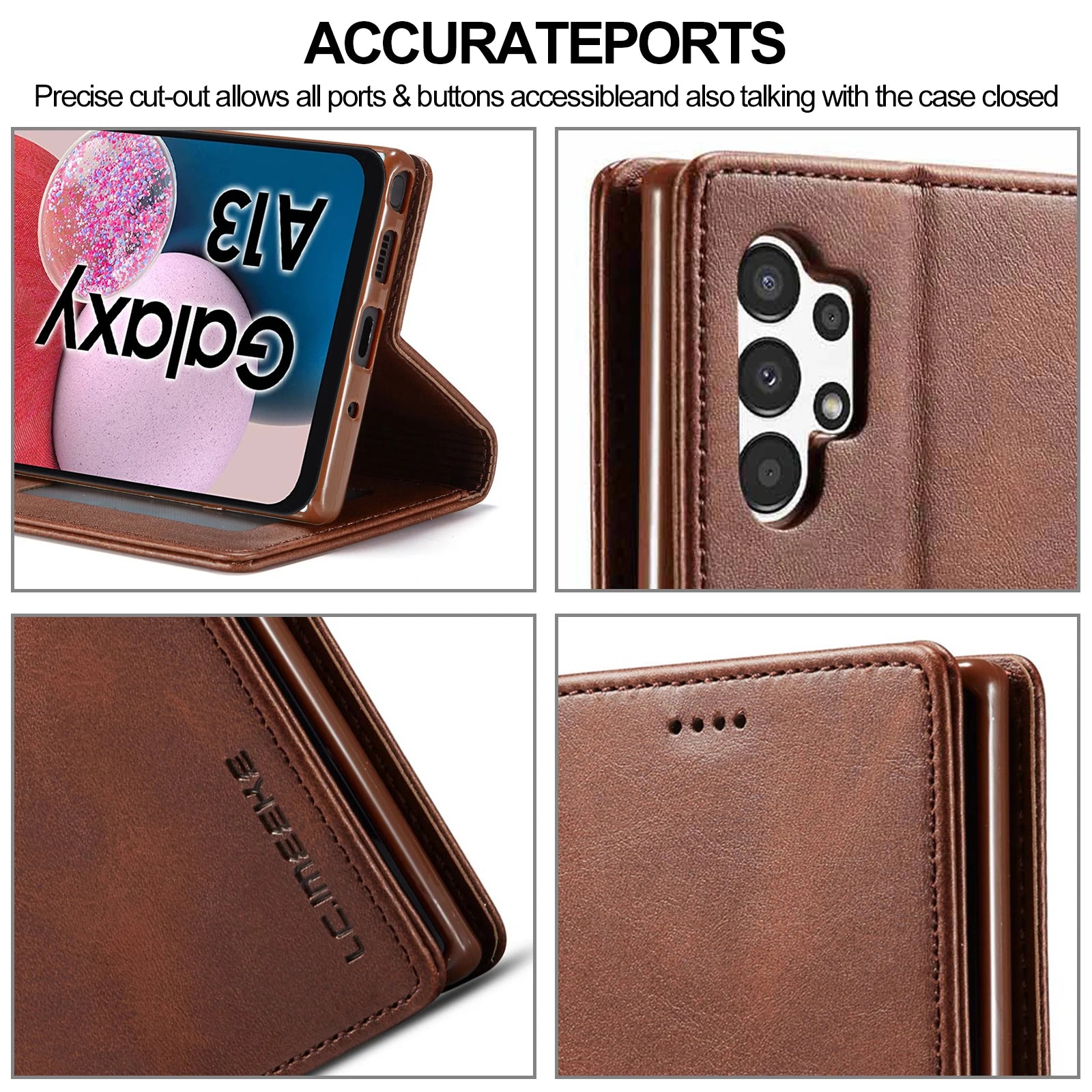 Flip Wallet Leather Galaxy A Case - DealJustDeal