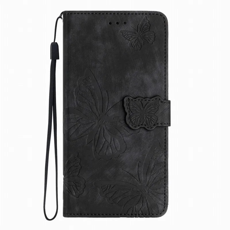 Cute Butterfly Card Protective Wallet Galaxy S Case - DealJustDeal