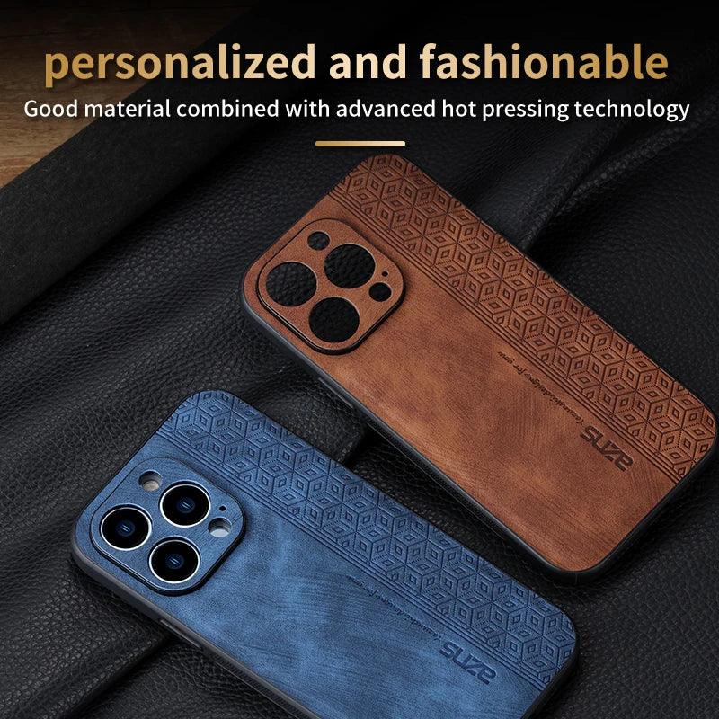 Leather Elite Shock Proof Cell iPhone Case - DealJustDeal