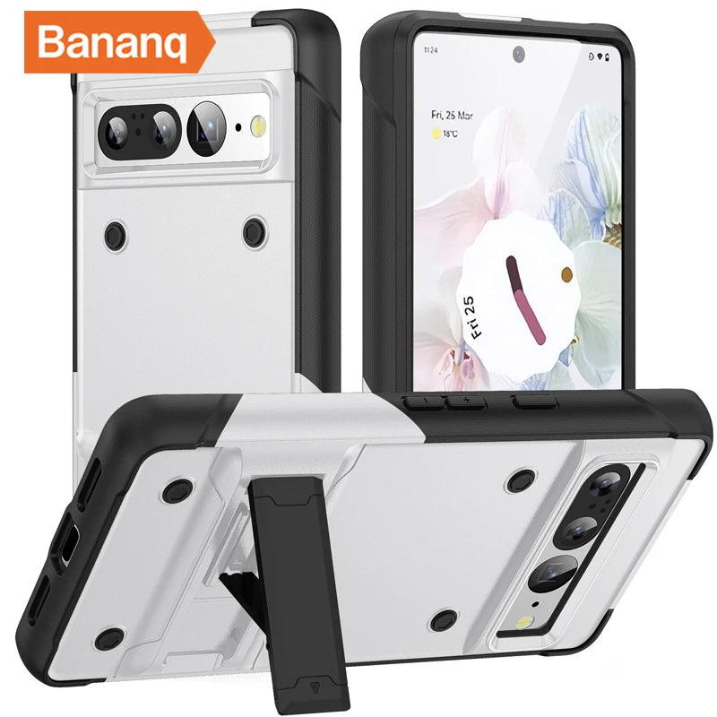 TPU Bumper Invisible Kickstand Armor Stand Google Case - DealJustDeal