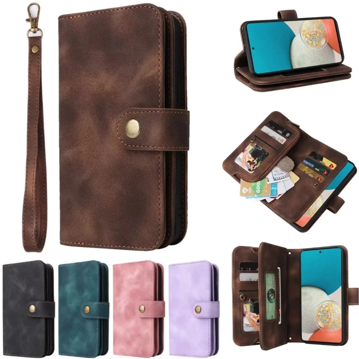 Lanyard Wallet Leather Galaxy S Case - DealJustDeal