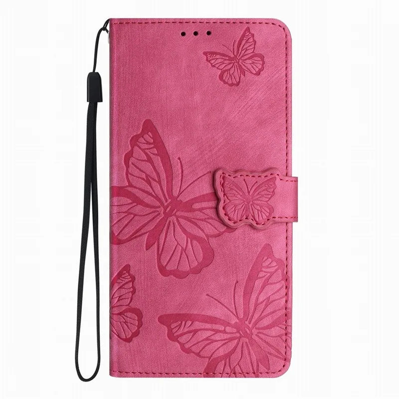 Cute Butterfly Card Protective Wallet Galaxy S Case - DealJustDeal