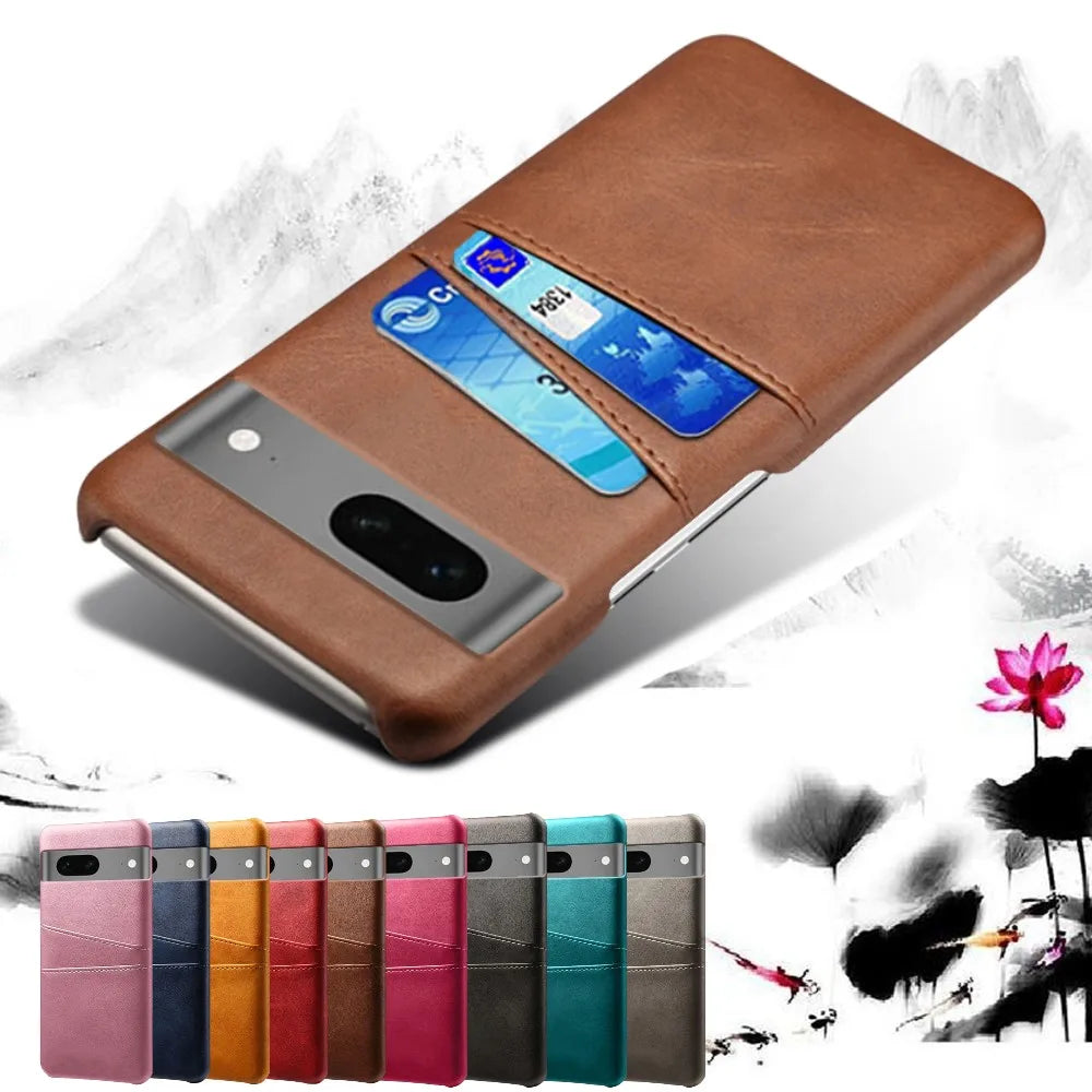 Leather Card Holder Google Case - DealJustDeal