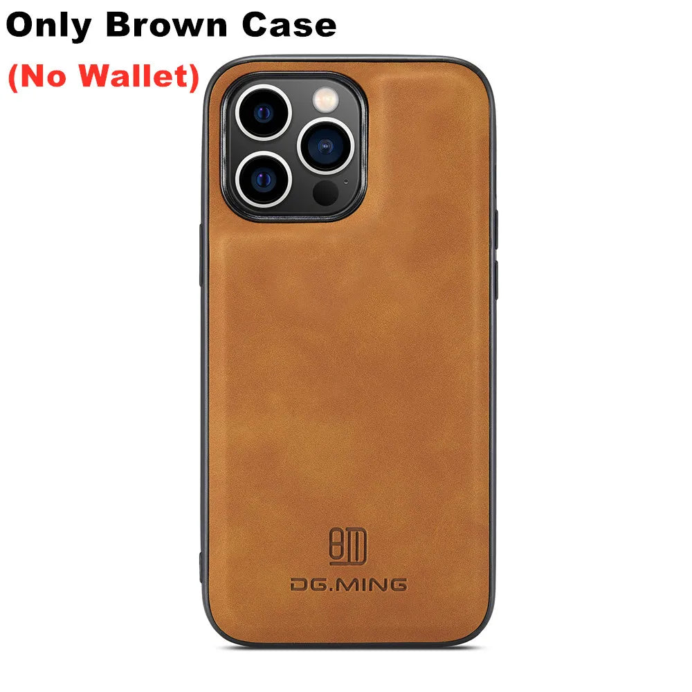 2 In 1 Detachable Magnetic Leather iPhone Case - DealJustDeal