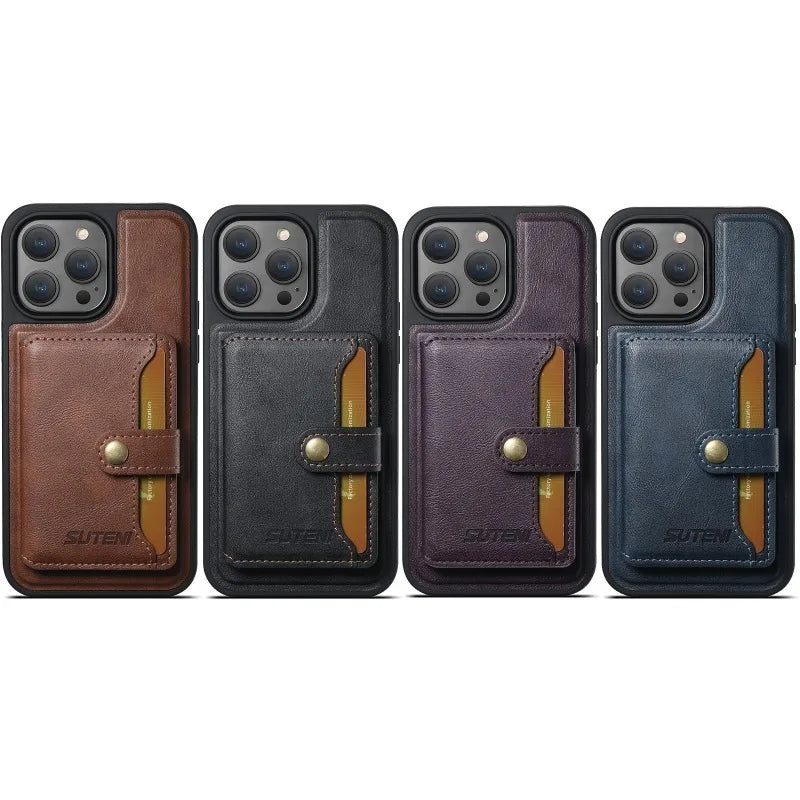 2 in 1 Detachable Leather Magnetic iPhone Case - DealJustDeal