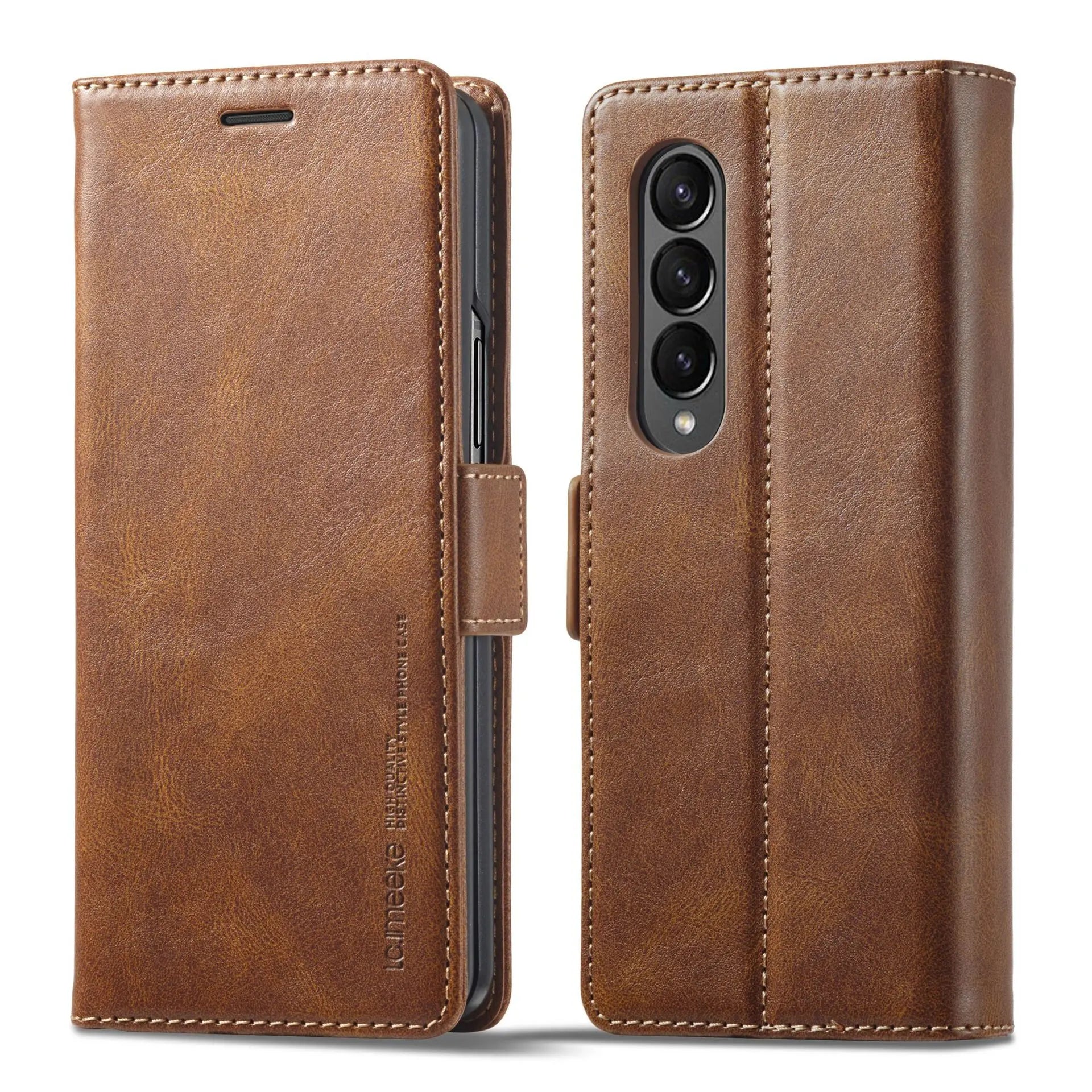 Magnetic Protective Cards Slot Wallet Leather Galaxy Z Fold Case - DealJustDeal