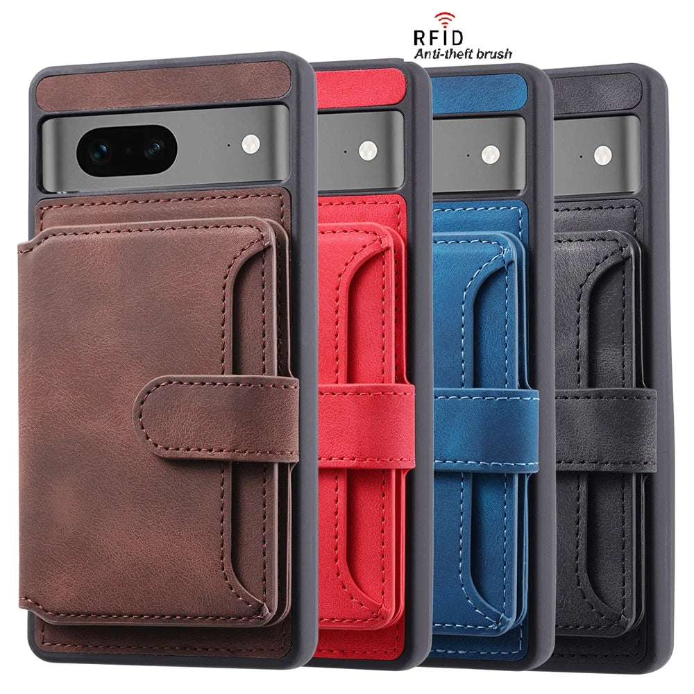 Leather Card Slot RFID Block Google Case - DealJustDeal