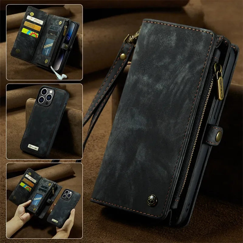 Wallet Card Flip Leather iPhone one Case - DealJustDeal