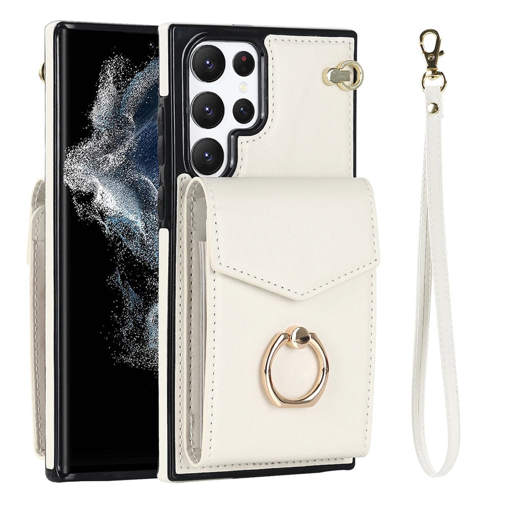 Stand Holder Wallet Leather Galaxy S Case - DealJustDeal