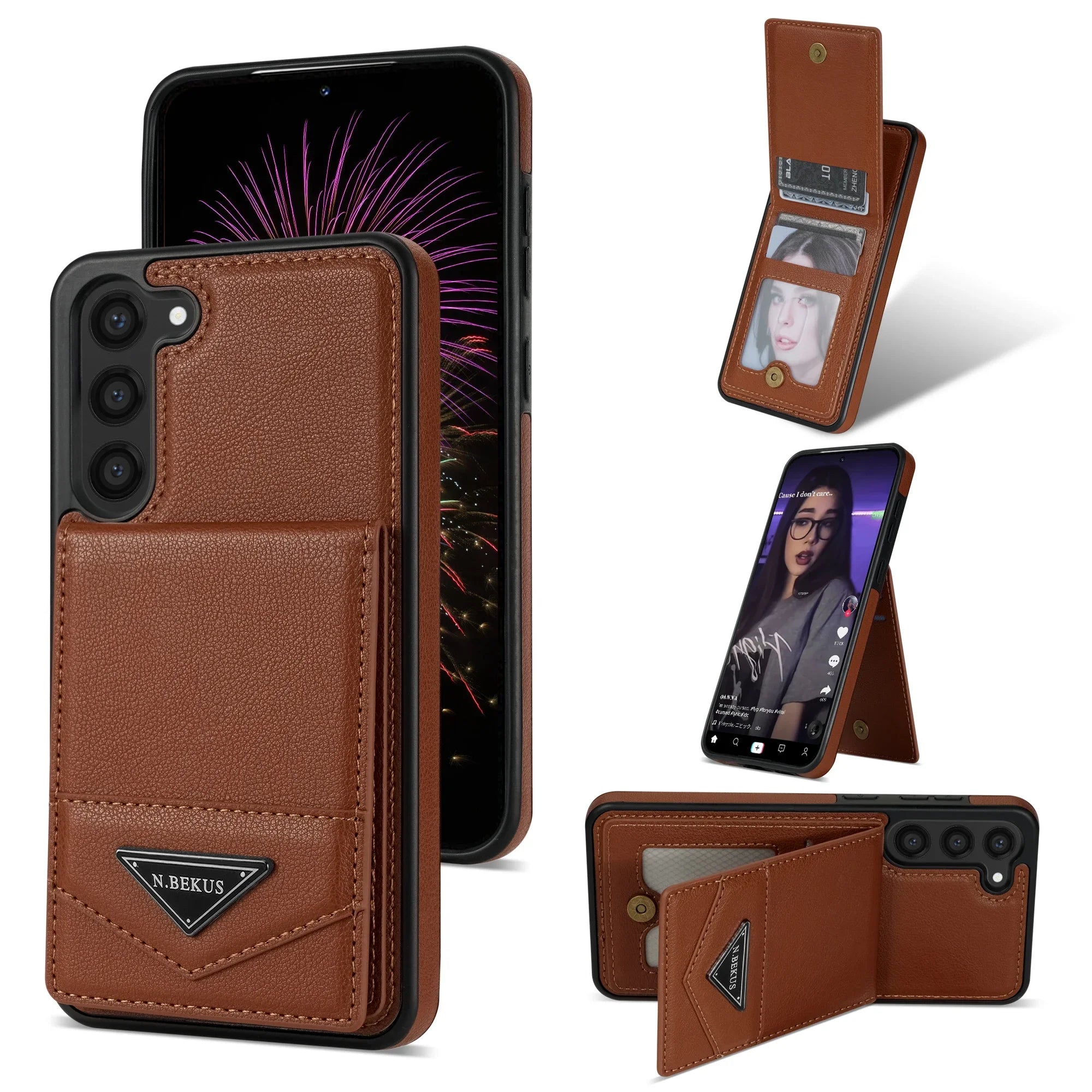 Magnetic Kickstand Flip Wallet Galaxy A Case - DealJustDeal