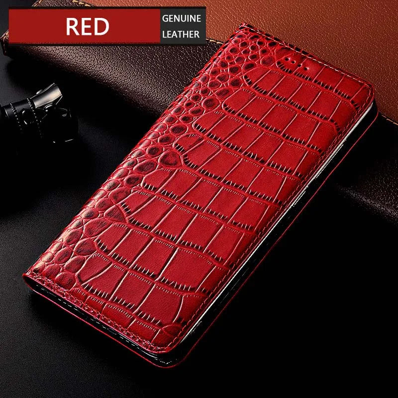 Magnetic Flip Crocodile Genuine Leather Galaxy Note and S Case - DealJustDeal