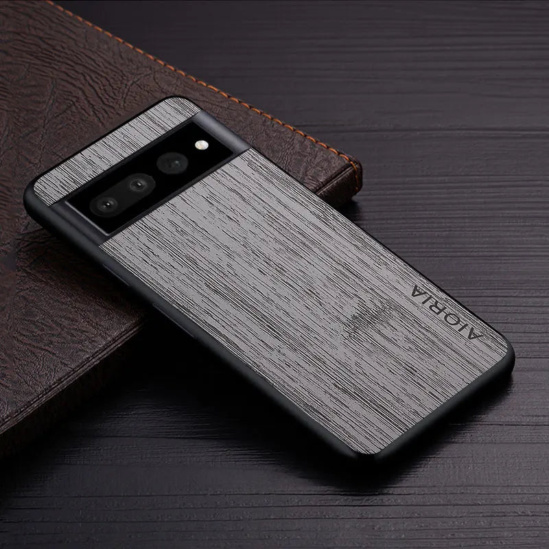 bamboo wood pattern Leather google case - DealJustDeal