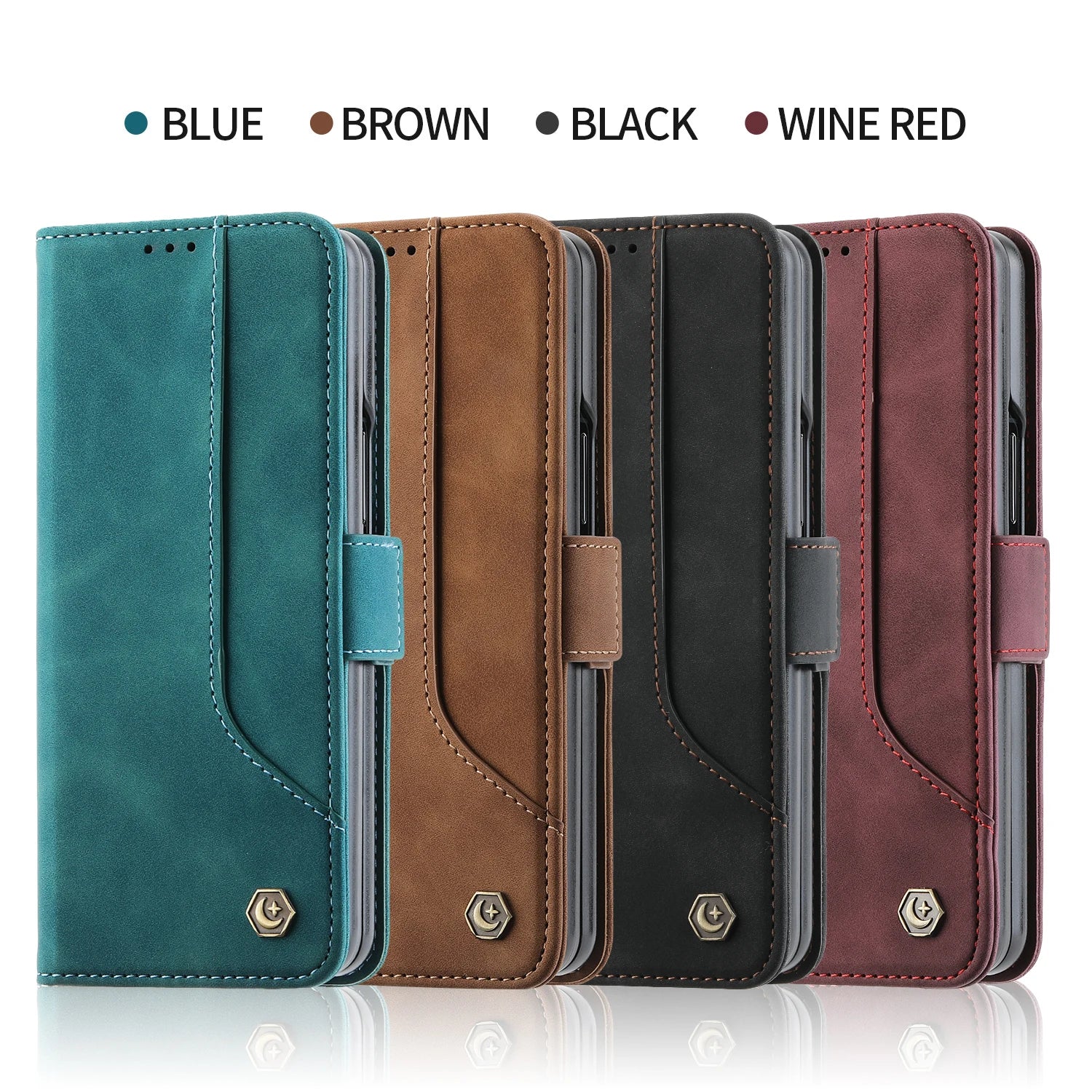 Magnetic Flip Wallet Card Slot Galaxy Z Fold Case - DealJustDeal