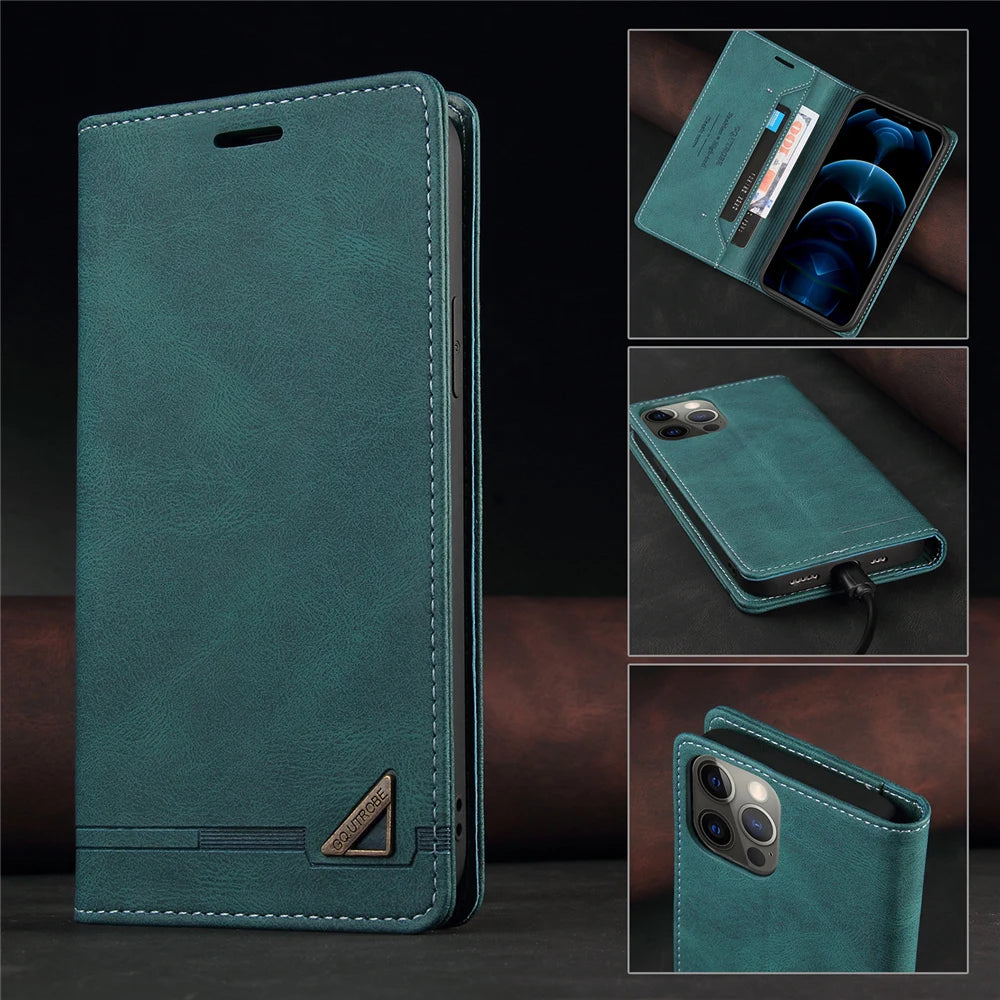 Wallet Card Leather Flip Galaxy A Case - DealJustDeal