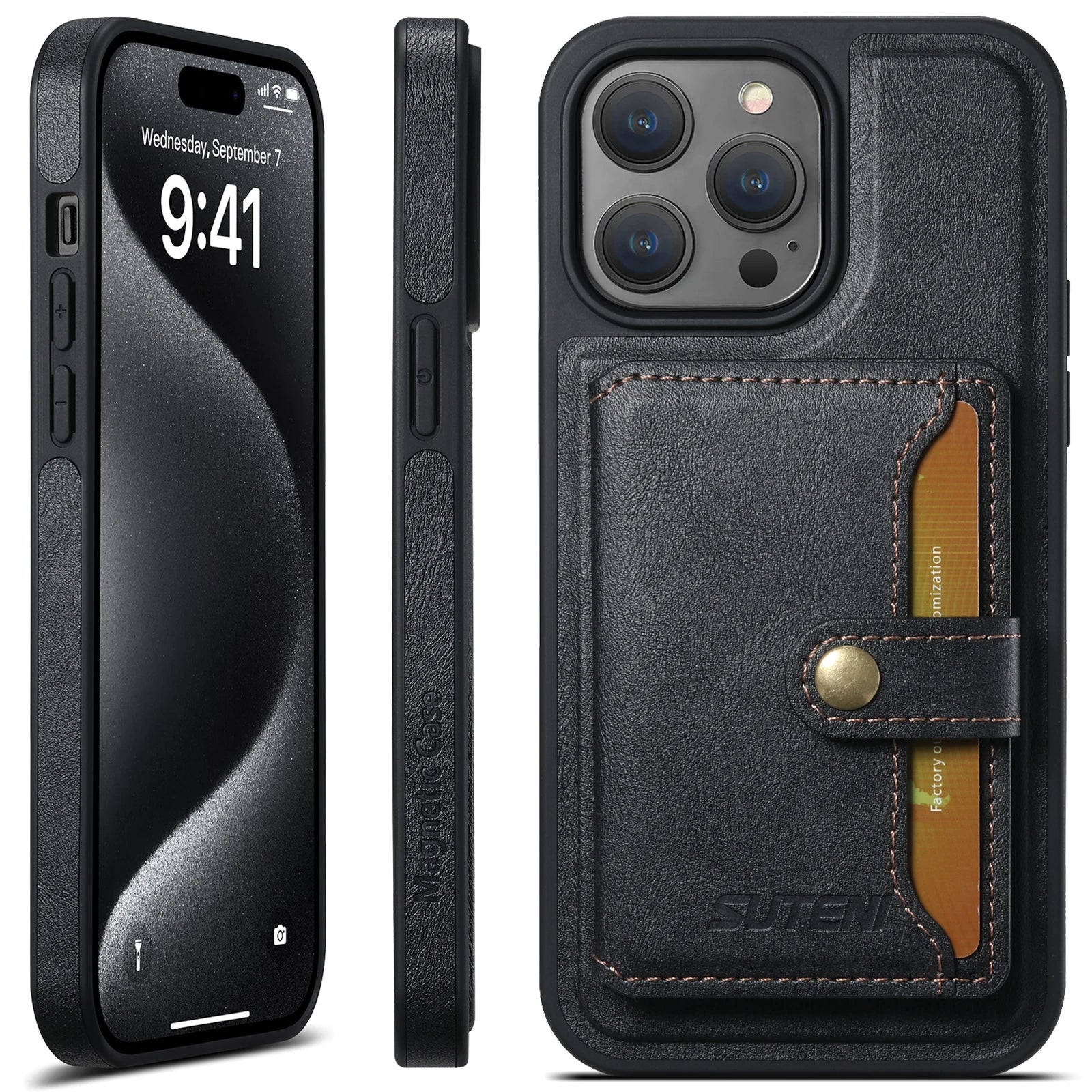 2 in 1 Detachable Leather Magnetic iPhone Case - DealJustDeal