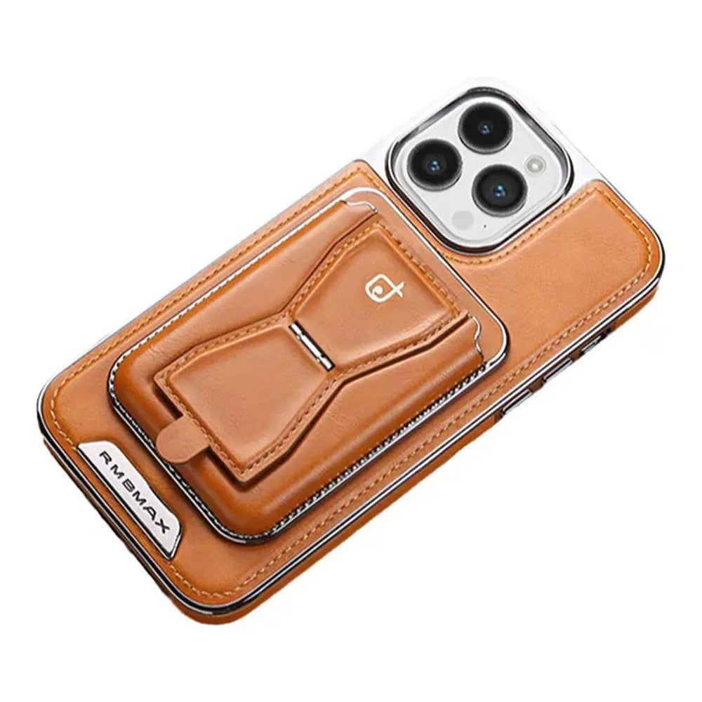 2 in 1 Magnetic Wallet Invisible Kickstand Leather iPhone Case - DealJustDeal