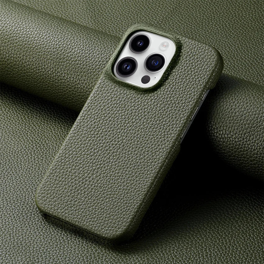 Slim Litchi Grain Leather iPhone Case - DealJustDeal