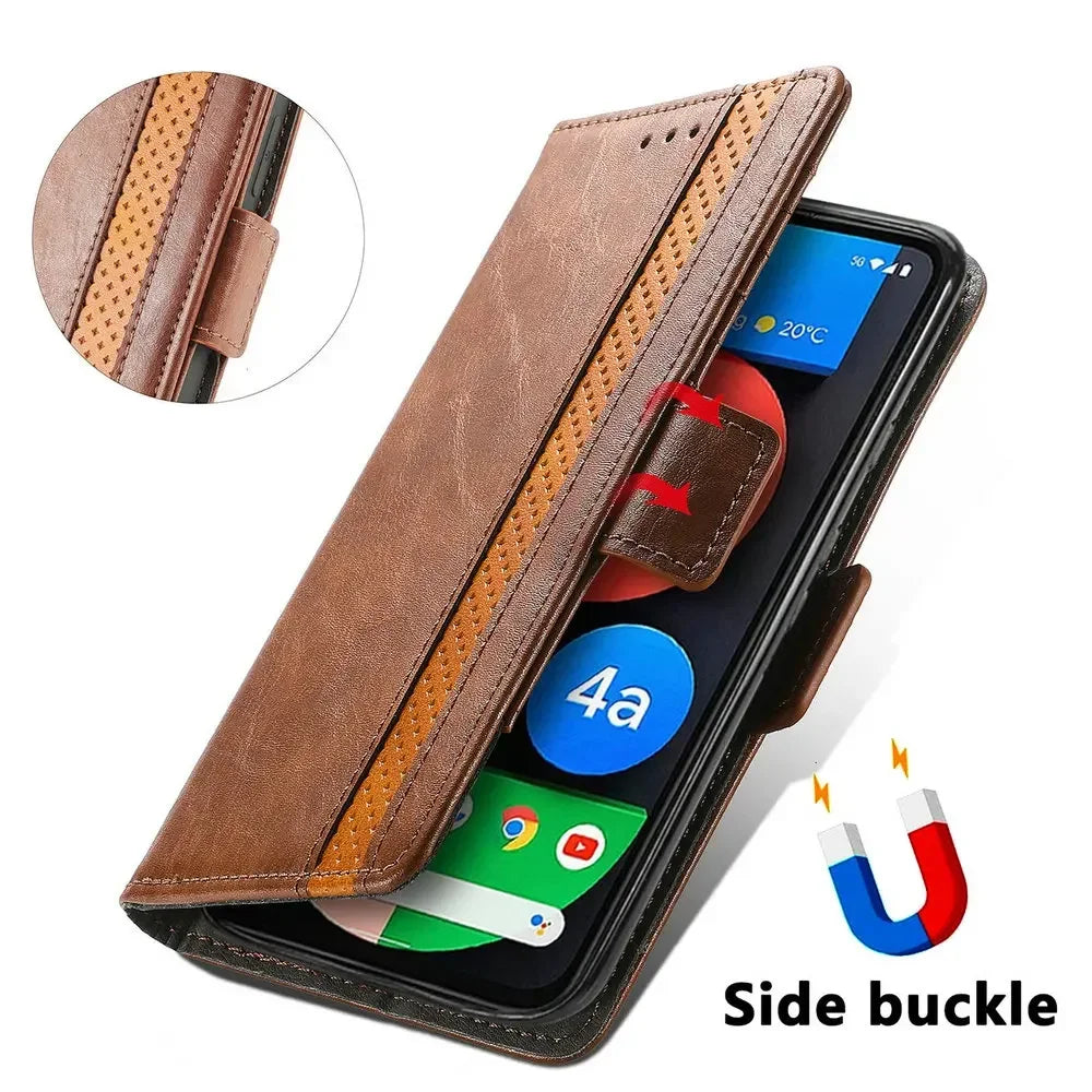 Anti-theft Leather Wallet Google Case - DealJustDeal