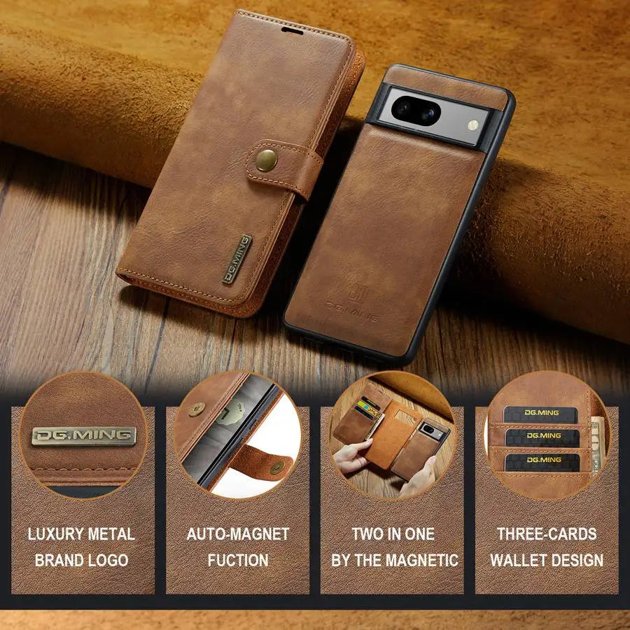 Detachable Magnetic Leather Wallet Google Case - DealJustDeal