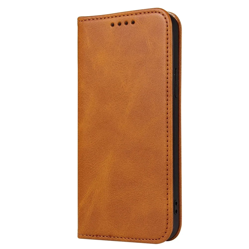 Magnetic Leather Flip iPhone Case - DealJustDeal