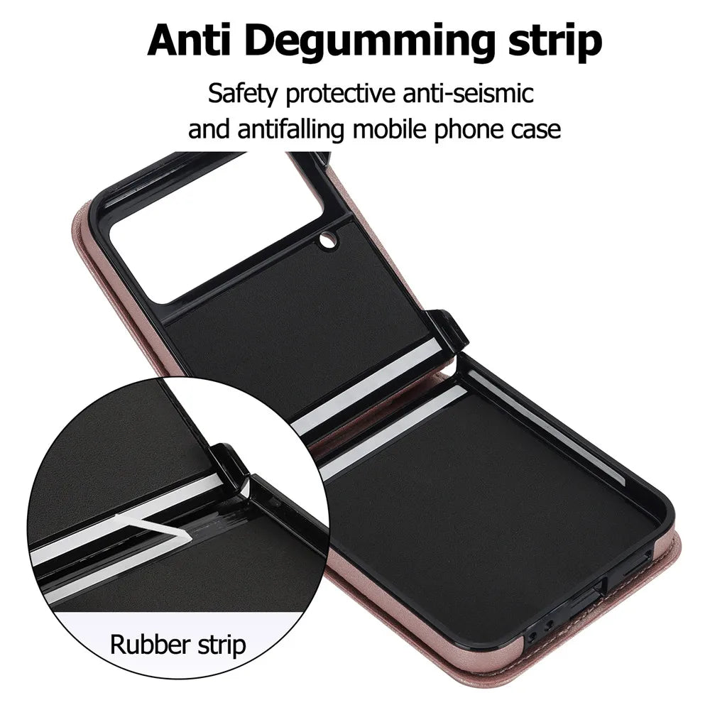 Luxury Crossbody Leather Galaxy Z Flip Case - DealJustDeal