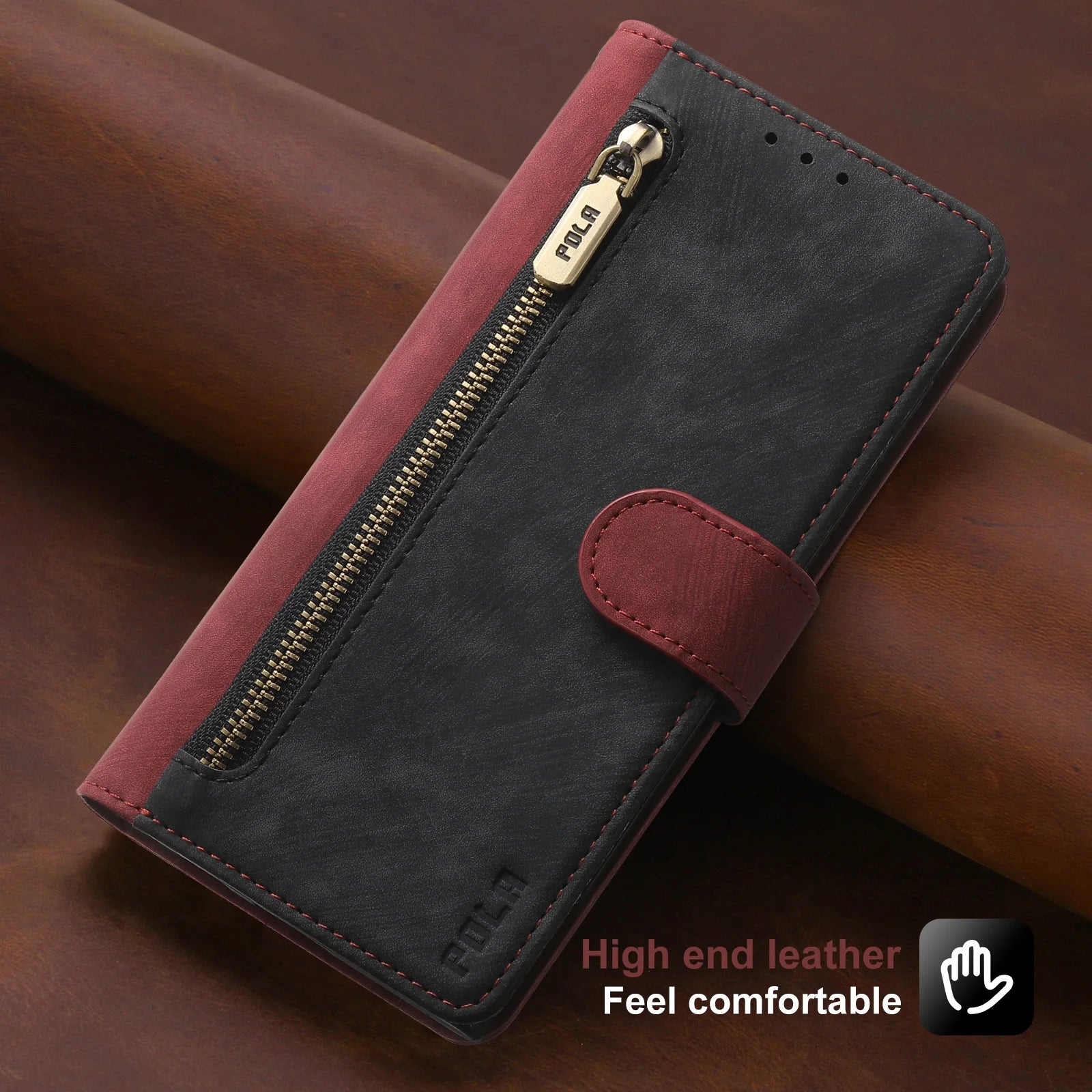 Flip Wallet Anti-Theft Brush Leather Galaxy Note and S Case - DealJustDeal