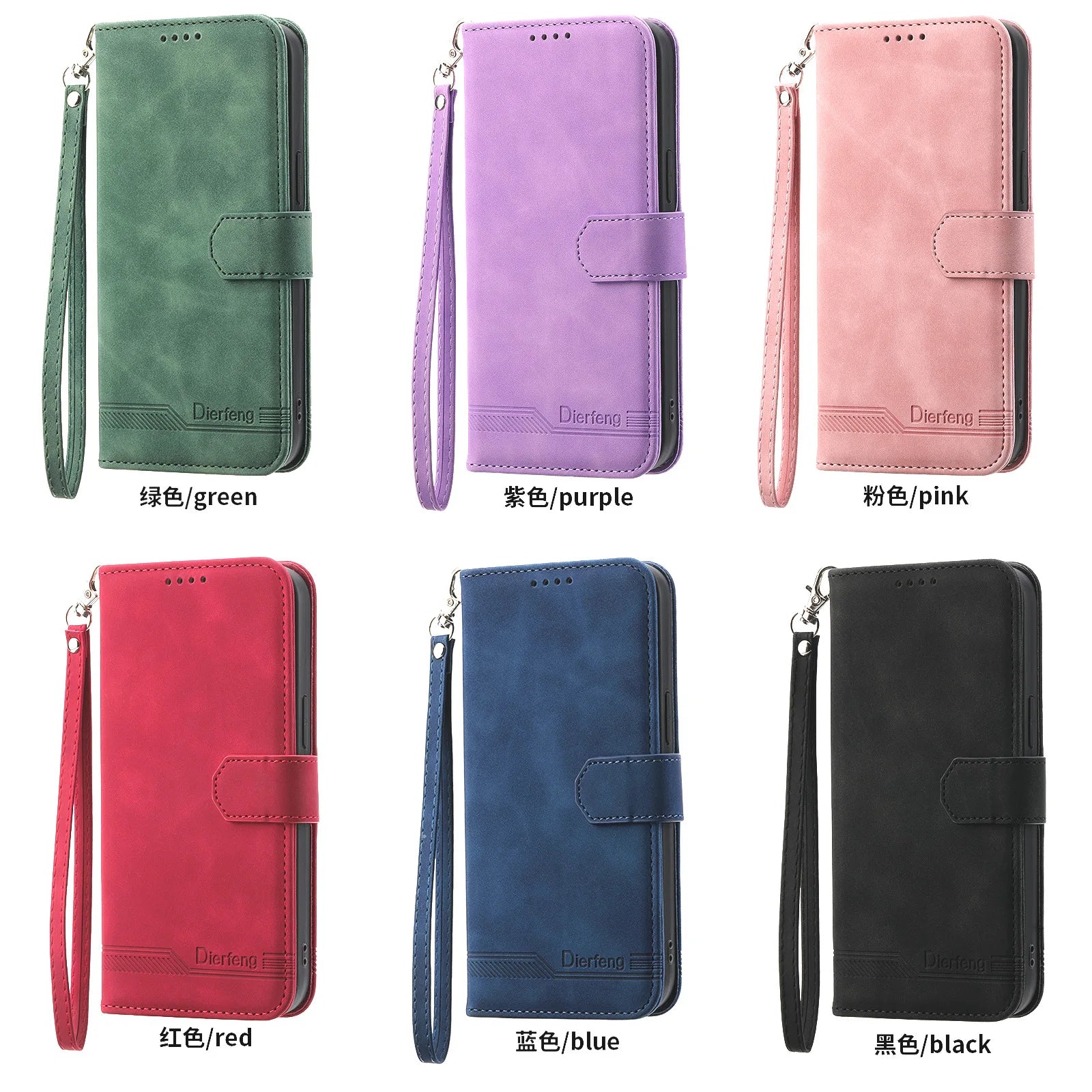 Hand Strap Wallet Cards Hinge Leather Galaxy Z Fold Case - DealJustDeal