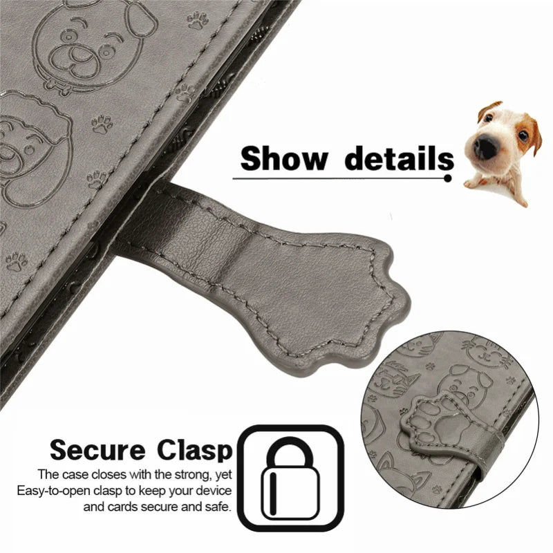 Flip Cat Dog Wallet Leather Google Case - DealJustDeal