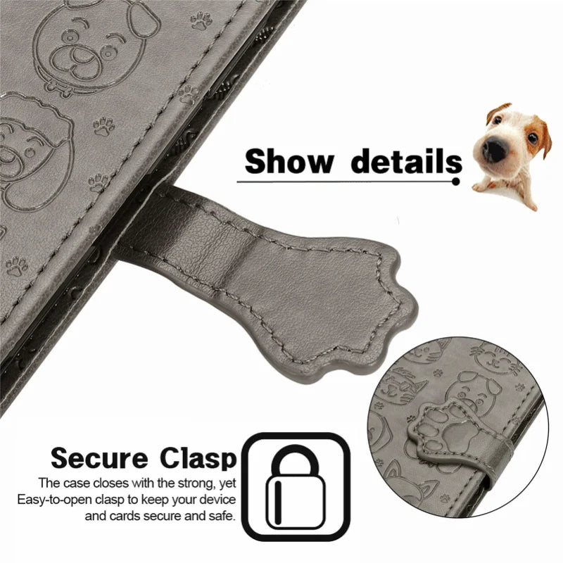 Flip Cat Dog Wallet Shockproof Book Leather Google Case - DealJustDeal