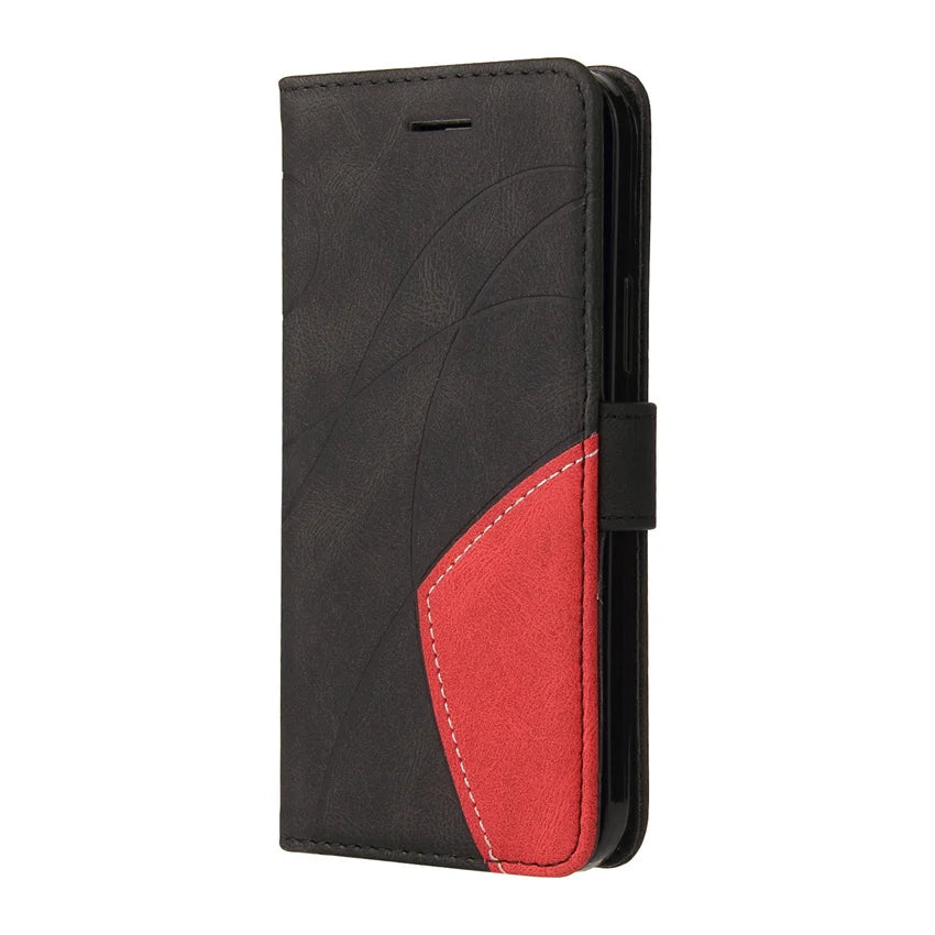 Flip Wallet Line Leather Google Case - DealJustDeal