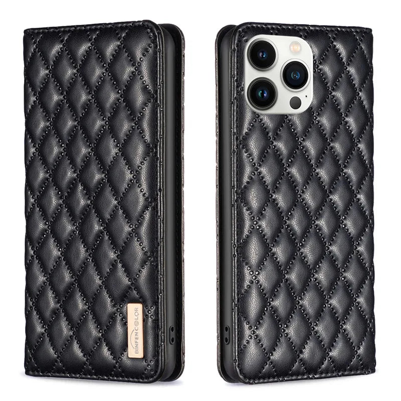 Skin Friendly Flip Wallet Leather Magnetic iPhone Case - DealJustDeal