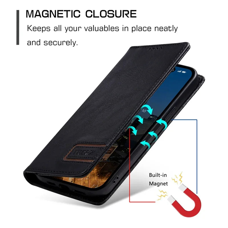 Magnetic Leather Flip Book Google Case - DealJustDeal